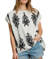 Umgee USA Border Poncho Style Top
