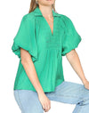 Umgee USA Exaggerated Bubble Sleeve Top