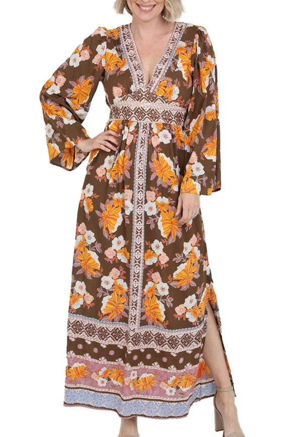 Nostalgia 3/4 Floral Dress