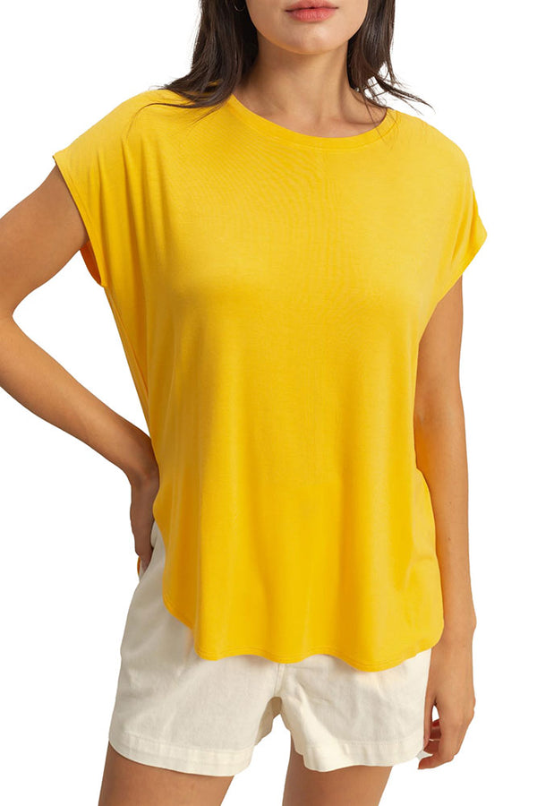 Hyfve Dolman Sleeve Top With Round Neck