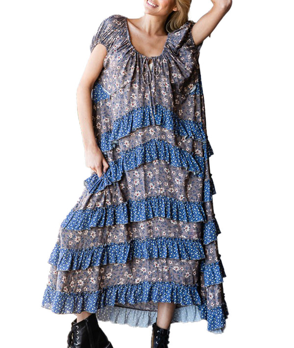 Oli & Hali Ruffle Maxi Dress