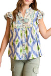 Umgee USA Top Ruffle Paisle