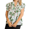 Umgee USA Top Ruffle Flower