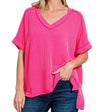 ZENANA V-Neck Ribbed Top