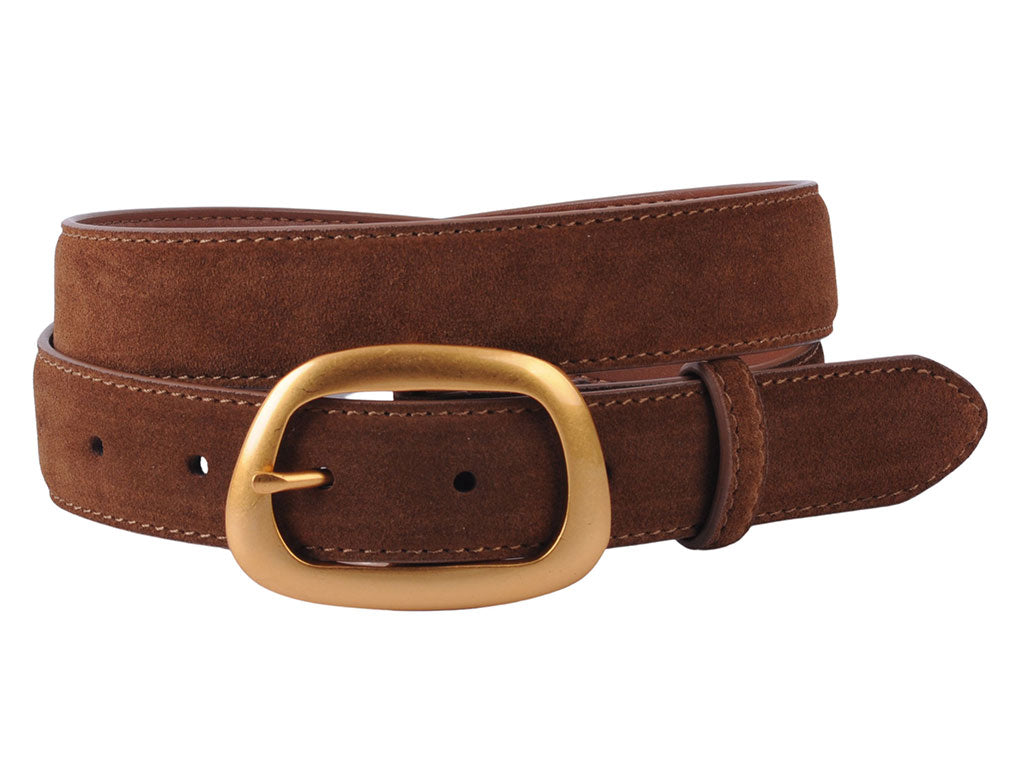 Most Wanted Suede Belt With Organic Shape Buckle