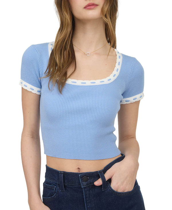 Blu Pepper Ribbed Crop Top