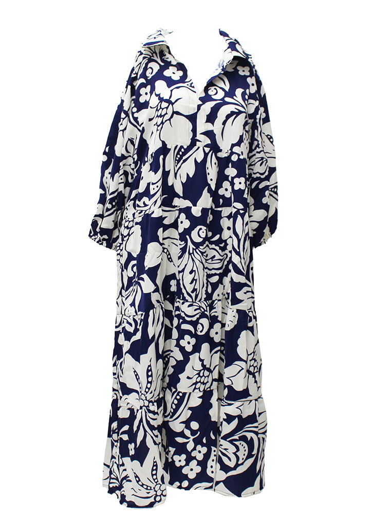 Umgee USA Floral Print Midi Dress