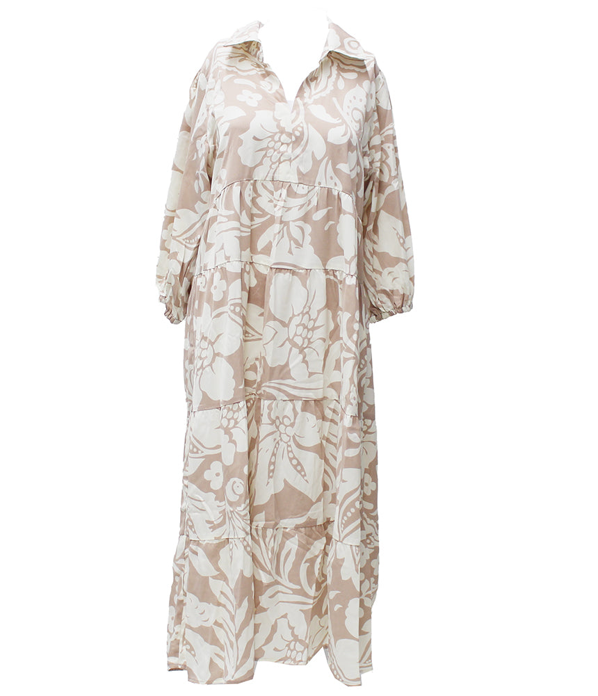 Umgee USA Floral Print Midi Dress