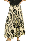 Umgee USA Tropical Leaf Print Wide Leg Pants