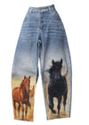 Blue B Women's Horse Print Barrel Pants