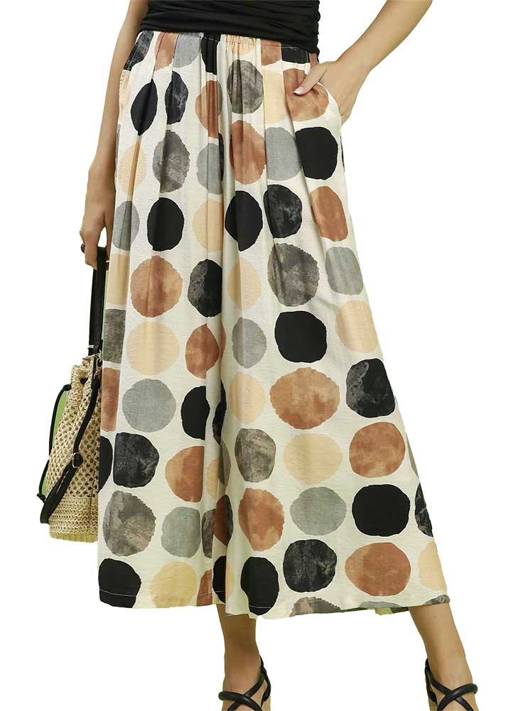 Umgee USA Dot Print Wide Leg Pants