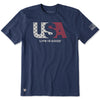 Life Is Good Men's U.S.A. Flag Short Sleeve Crusher T-Shirt