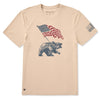 Life Is Good Men's American Bear Flag Short Sleeve Crusher T-Shirt