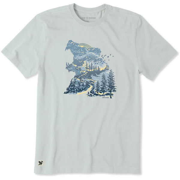 Life Is Good Men's Bear Mountainscape Crusher-LITE T-Shirt