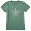 Life Is Good Women's Sea Turtle Floral Crusher-LITE T-Shirt