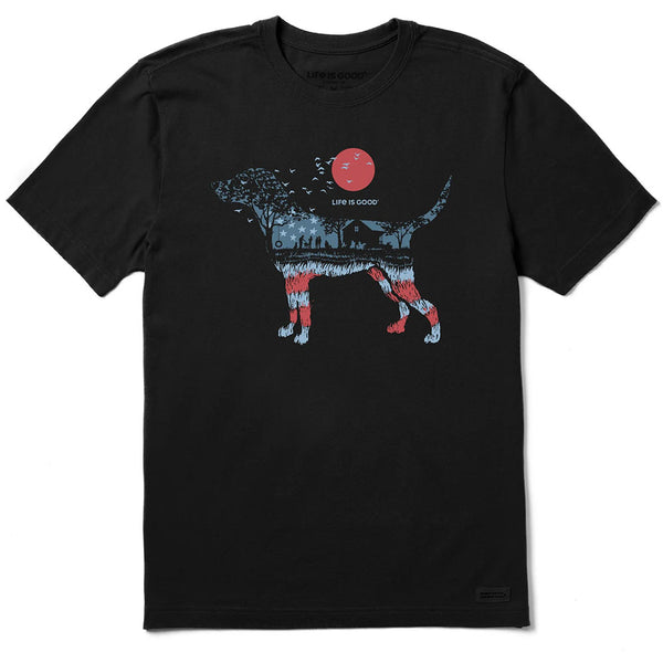 Life Is Good Men's BBQ USA Dogscape Crusher-LITE T-Shirt
