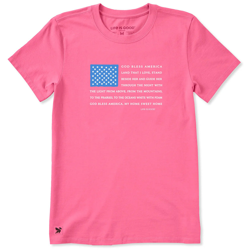Life Is Good Ladies God Bless America Crusher-LITE T-Shirt