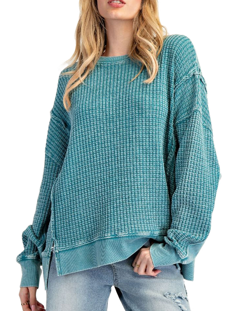 Easel Mineral Washed Thermal Pullover