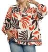 Umgee USA Boho Leaf Print Blouse