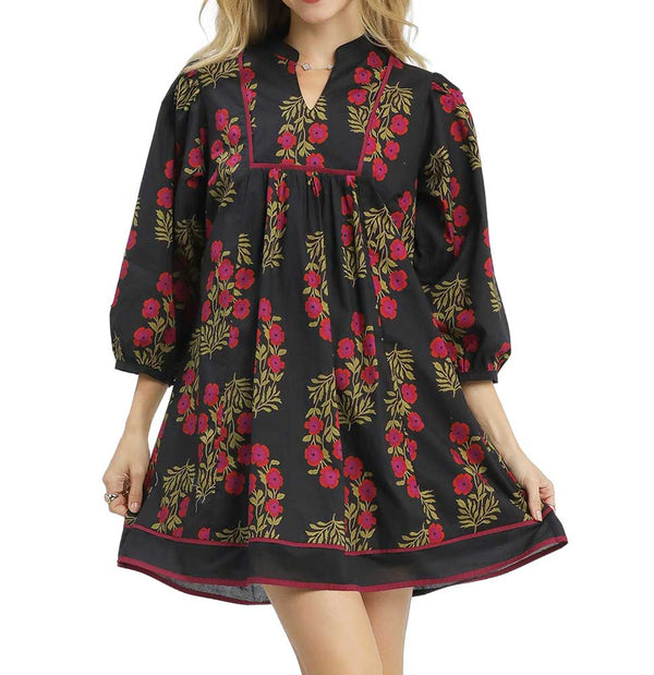 Umgee USA Floral Babydoll Dress