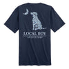 Local Boy Outfitters Men's Distressed LCF Cobalt Dog And Moon T-Shirt
