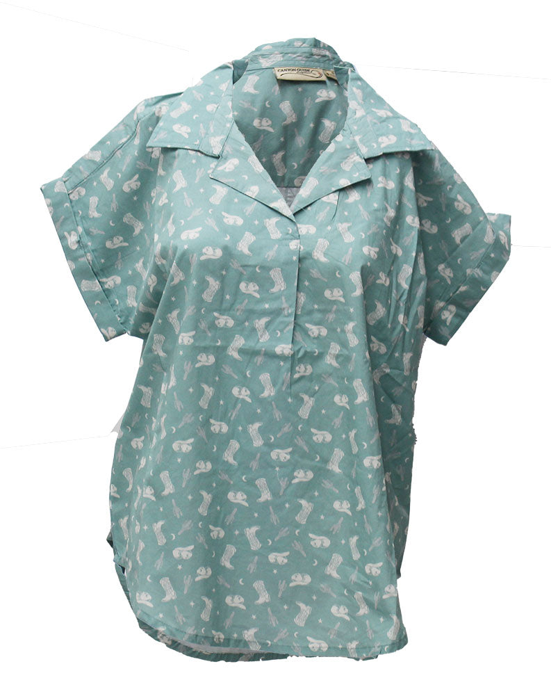 Canyon Guide Ladies Patsy Short Sleeve Popover