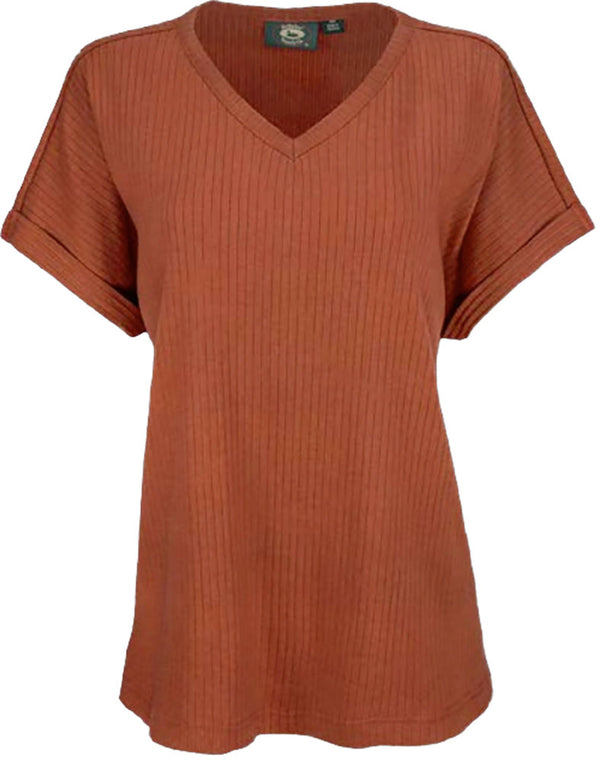 Stillwater Supply Co. Rome V-Neck Rib Top