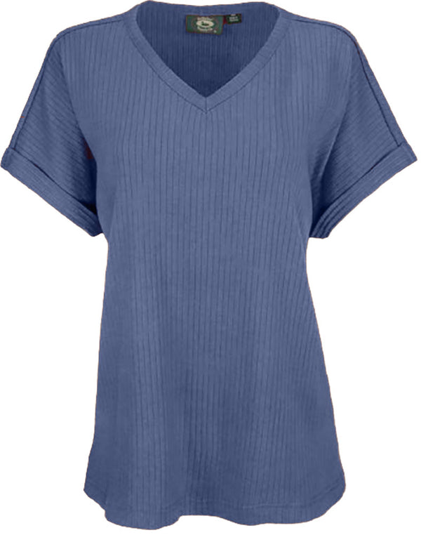 Stillwater Supply Co. Rome V-Neck Rib Top