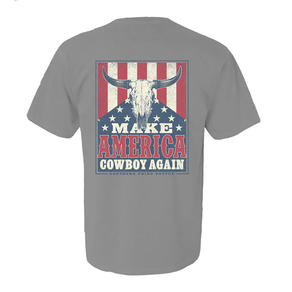 Southern Fried Cotton Men's Make America Cowboy Again T-Shirt