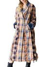 Oli & Hali Mixed Plaid Long Coat