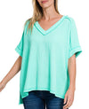 ZENANA V-Neck Ribbed Top