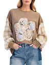 Easel Flower Patch Washed Cotton Top