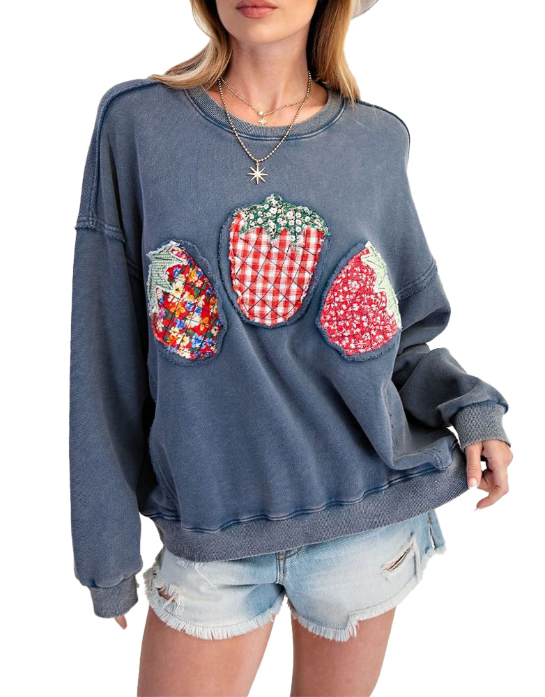Easel Fruit Patch Terry Pullover