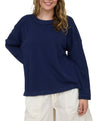 Blu Pepper Crew Neck Ribbed Long Sleeve Knit Top