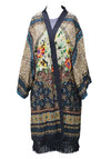 Umgee USA Mix Print Fringe Kimono