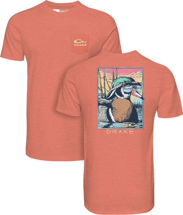 Drake Men's Pop Art Wood Duck Sunglasses T-Shirt