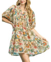Umgee USA Floral Tiered Babydoll Dress