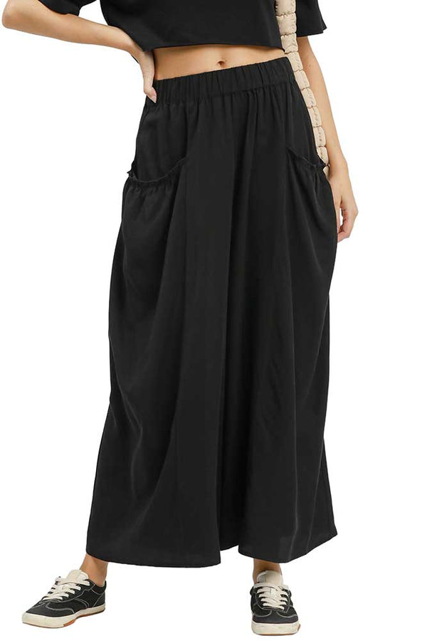 Umgee USA Flowy Wide Leg Pocket Pants
