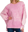 ZENANA Acid Wash Sweatshirt