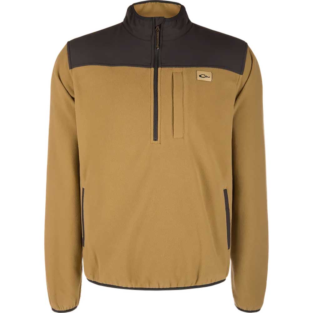Drake Men's Camp Fleece Over Under Quarter Zip Midweight Jacket