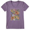 Life Is Good Ladies V-Neck Wildflowers T-Shirt
