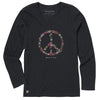 Life Is Good Ladies Wildflower Peace And Love Crusher-LITE T-Shirt