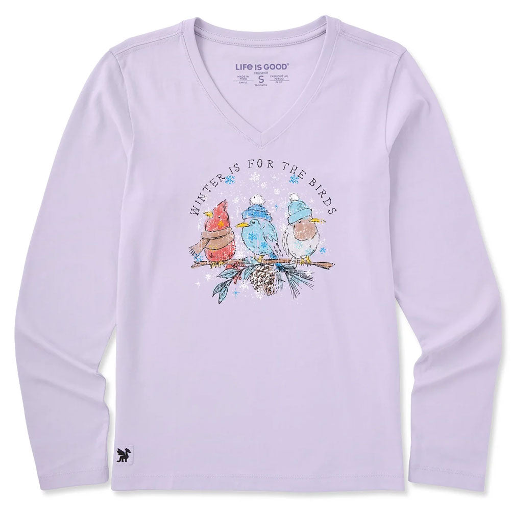 Life Is Good Women's Winter is for the Snowy Birds Long Sleeve T-Shirt