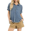Umgee USA Washed Denim Oversized Top