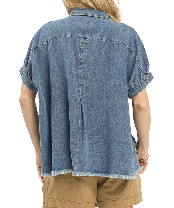 Umgee USA Washed Denim Oversized Top