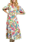 Umgee USA Mix Paisley Print Maxi Dress