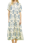 Umgee USA Tiered Textured Midi Dress
