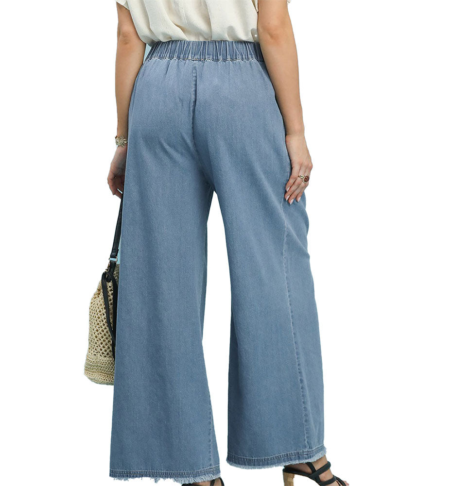 Umgee USA Stone Washed Wide Leg Pants