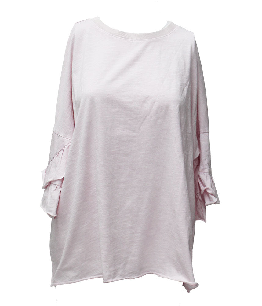 Easel 3/4 Ruffle Top