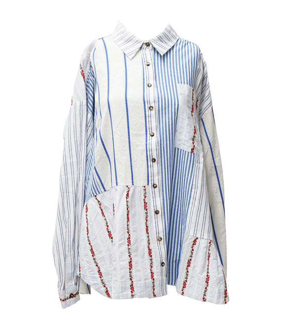 Easel Mixed Stripe Button